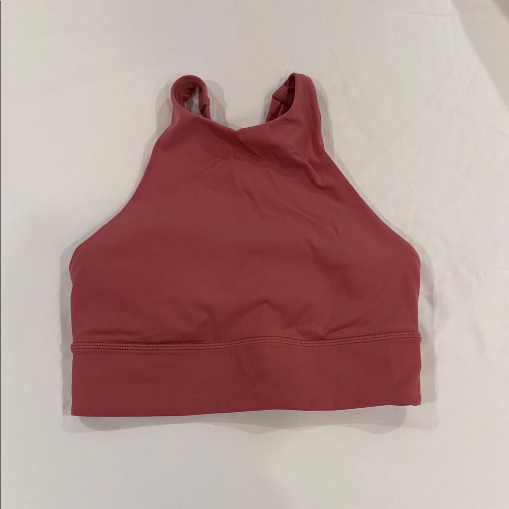 Lululemon Athletica High Neck Sports Bra - Rose